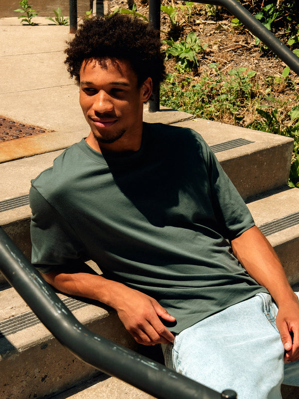 SHORT CUT TEE - GREEN