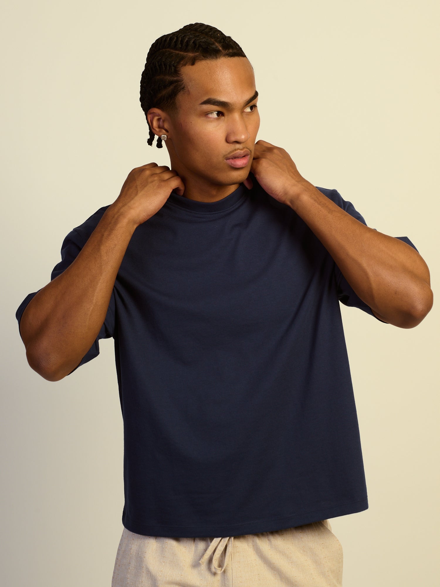 SHORT CUT TEE - NAVY