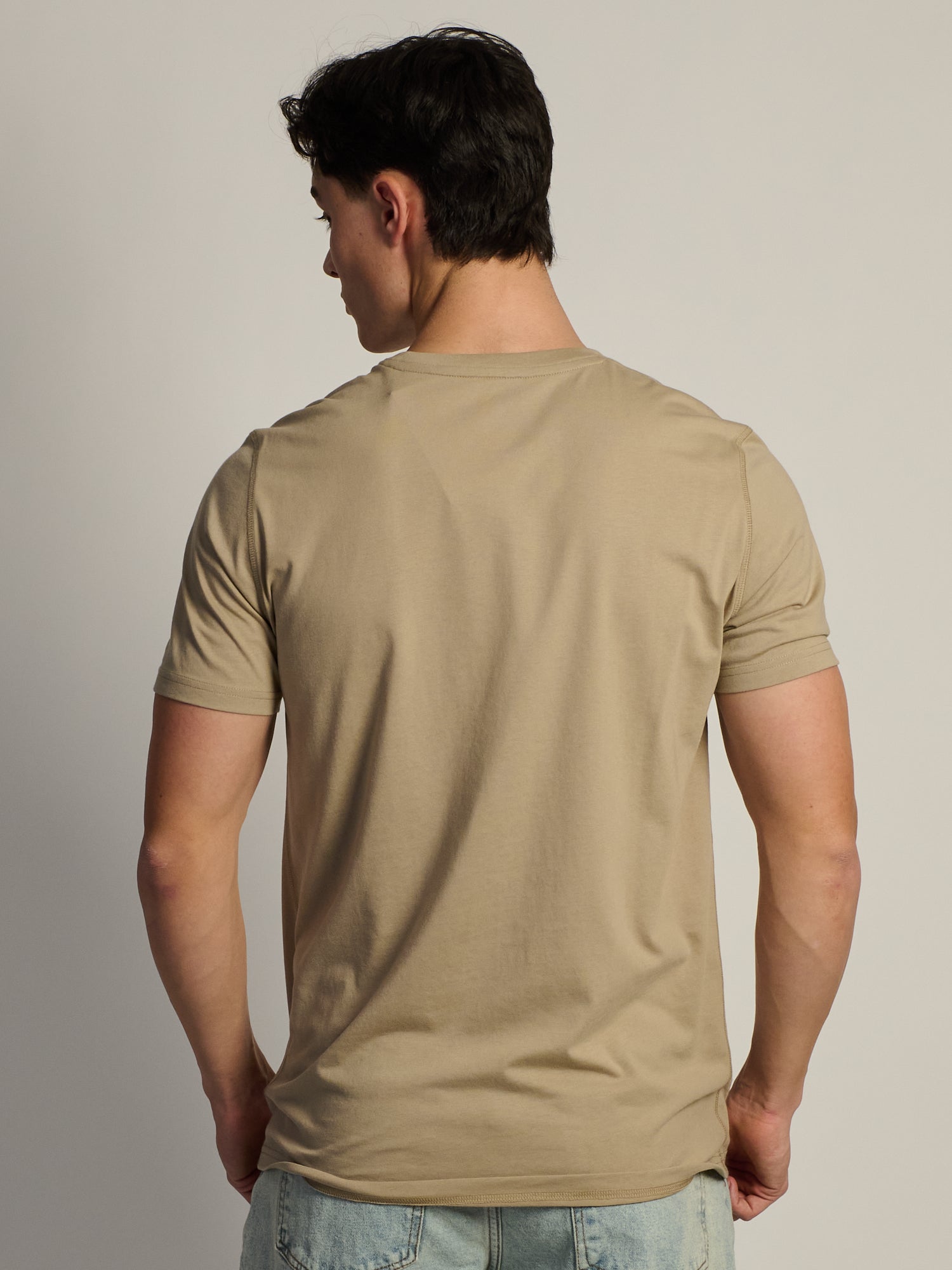 VICTOR CREWNECK TEE - TAUPE