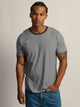 BOATHOUSE BOATHOUSE STRIPED VICTOR CREWNECK TEE - CARBON NAVY - Boathouse