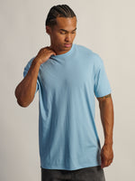 T-SHIRT COUPE LONGUE - BLEU BÉBÉ