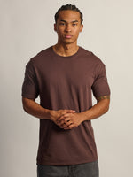 T-SHIRT COUPE LONGUE - CHOCOLAT