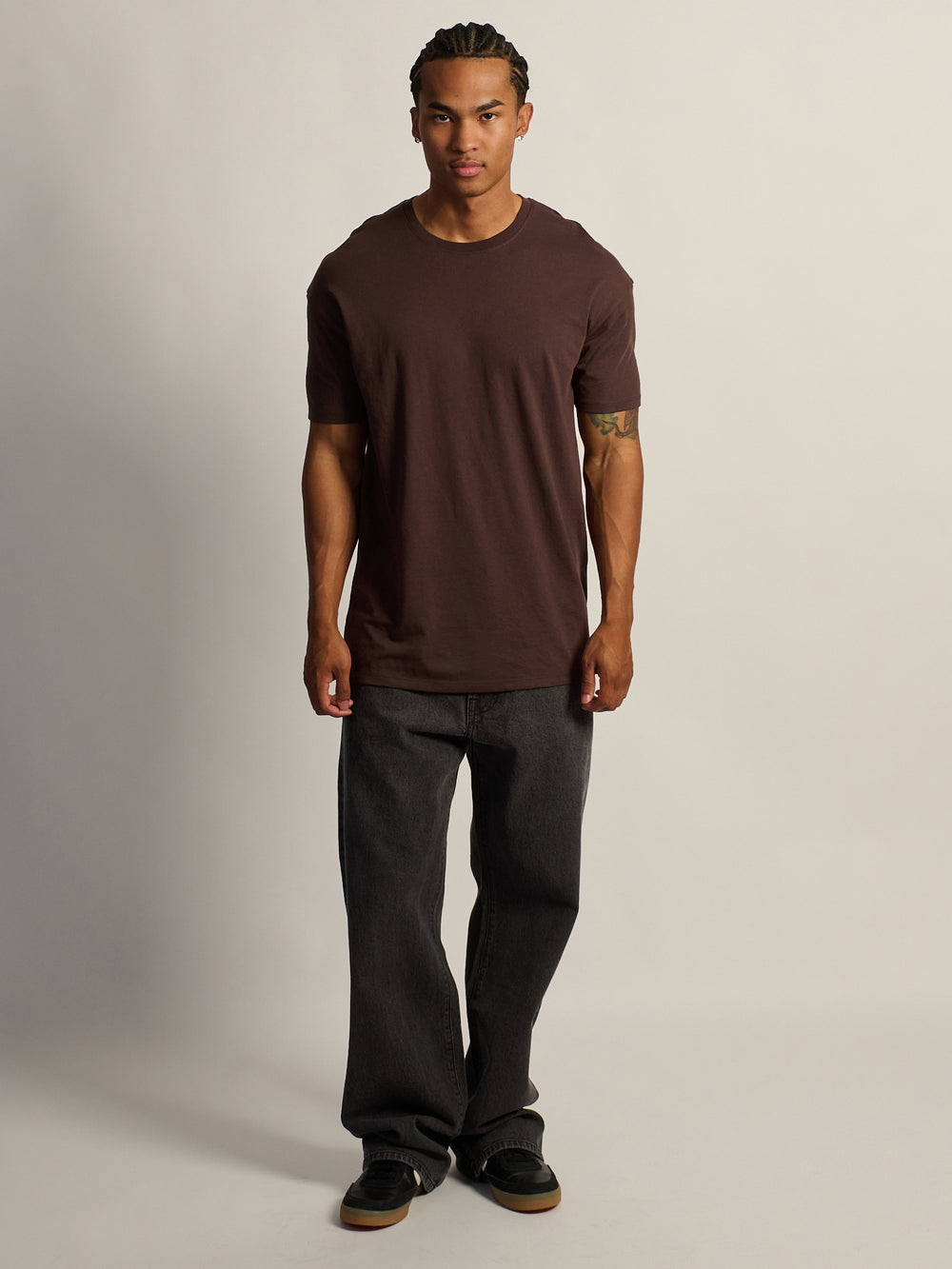 LONG FIT TEE - CHOCOLATE
