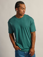 T-SHIRT COUPE LONGUE - VERT FONCÉ