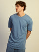 BOATHOUSE ESSENTIALS LONG FIT TEE - HEATHER BLUE - Boathouse