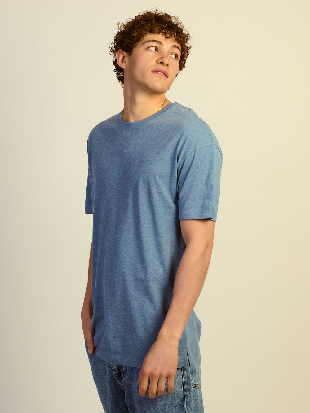 T-SHIRT LONG FIT – BLEU