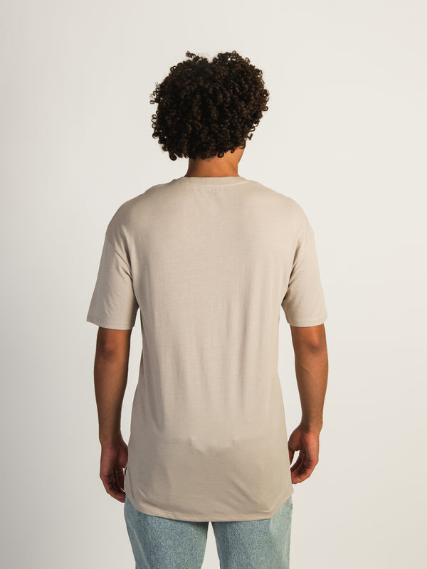 LONG FIT TEE - PEBBLE