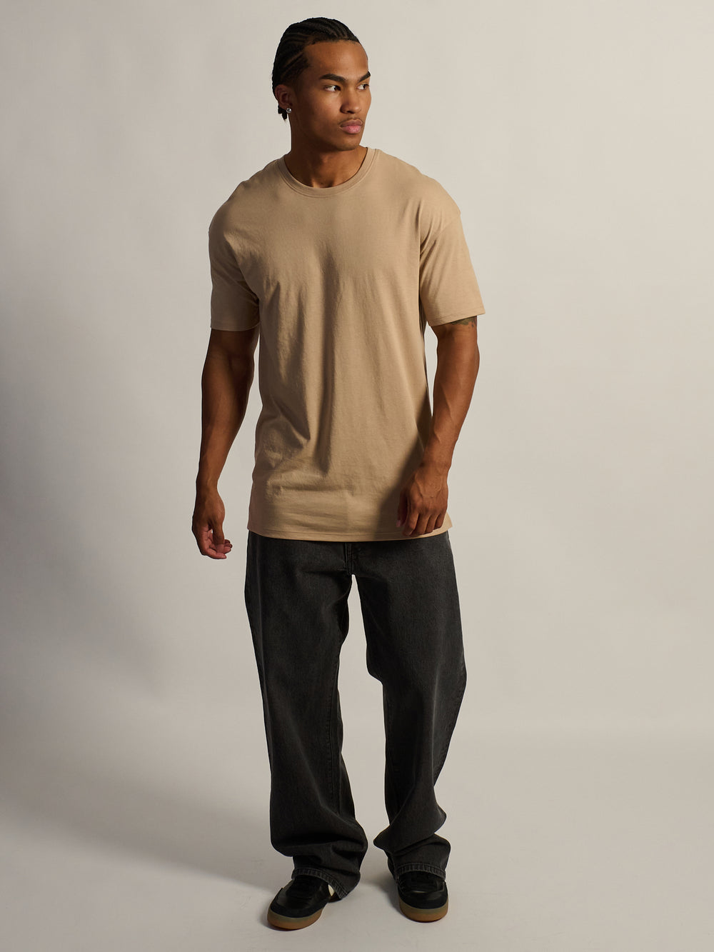 LONG FIT TEE - SAND