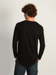 BOATHOUSE LONG SLEEVE LONGLINE TEE - BLACK - Boathouse