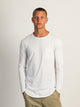 BOATHOUSE LONG SLEEVE LONGLINE TEE - WHITE - Boathouse