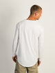 BOATHOUSE LONG SLEEVE LONGLINE TEE - WHITE - Boathouse