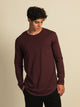 BOATHOUSE LONGLINE LONG SLEEVE TEE - MERLOT - Boathouse