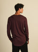 BOATHOUSE LONGLINE LONG SLEEVE TEE - MERLOT - Boathouse