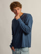 T-SHIRT LONG SLEEVE - HEATHER NAVY