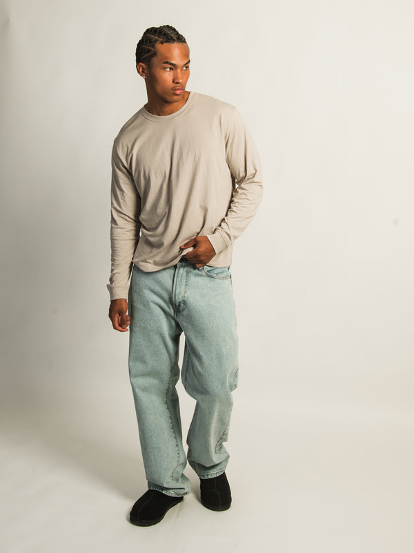 LONG SLEEVE TEE - PEBBLE
