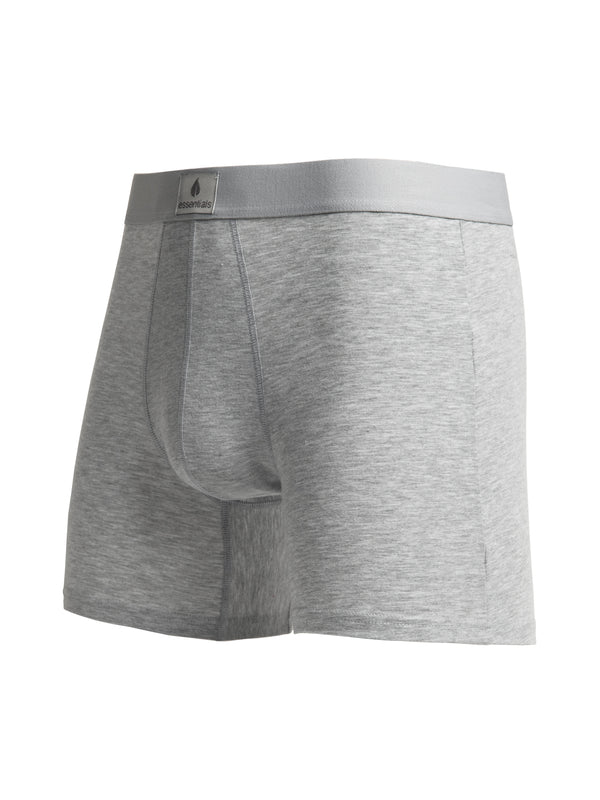 SOLID BOXER BRIEF - HEATHER GREY