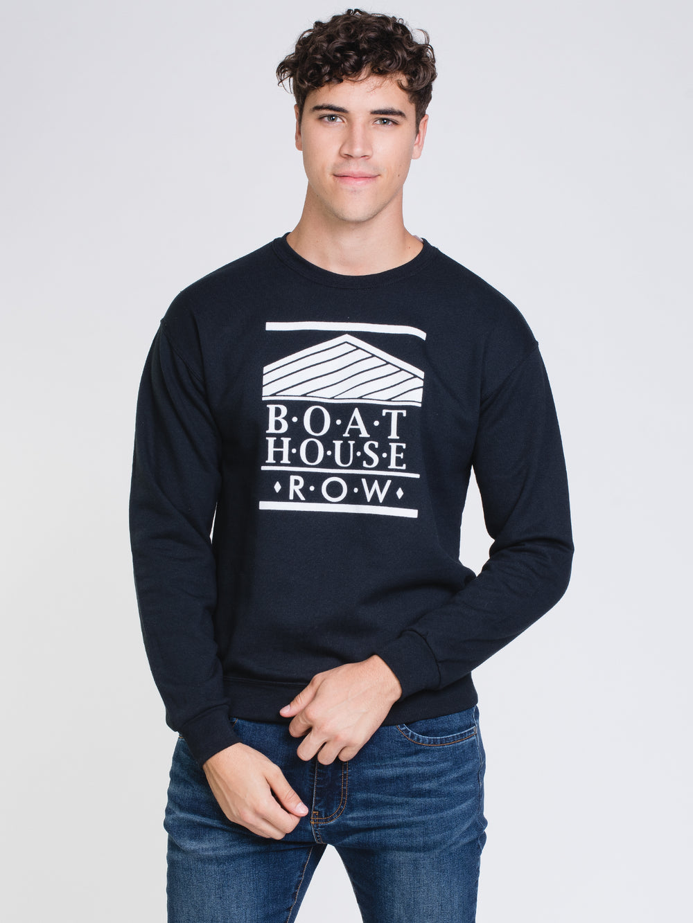 BOATHOUSE RETRO BH LOGO FLOCK - BLACK - CLEARANCE