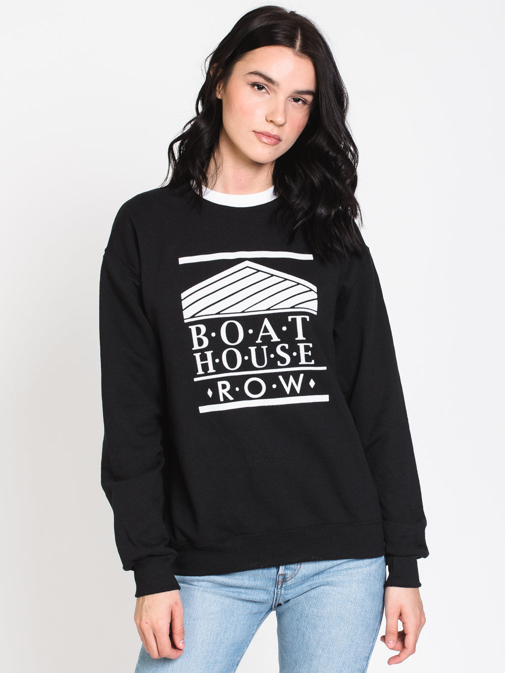 BOATHOUSE RETRO BH LOGO FLOCK - BLACK - CLEARANCE