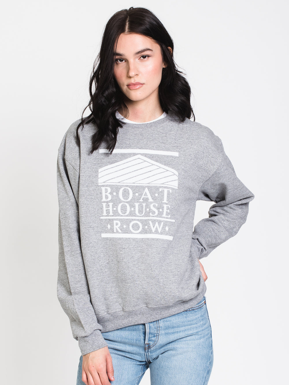 BOATHOUSE RETRO BH LOGO FLOCK - OX GREY - CLEARANCE