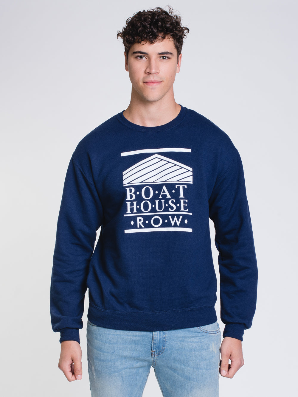 BOATHOUSE RETRO BH LOGO FLOCK - NAVY - CLEARANCE