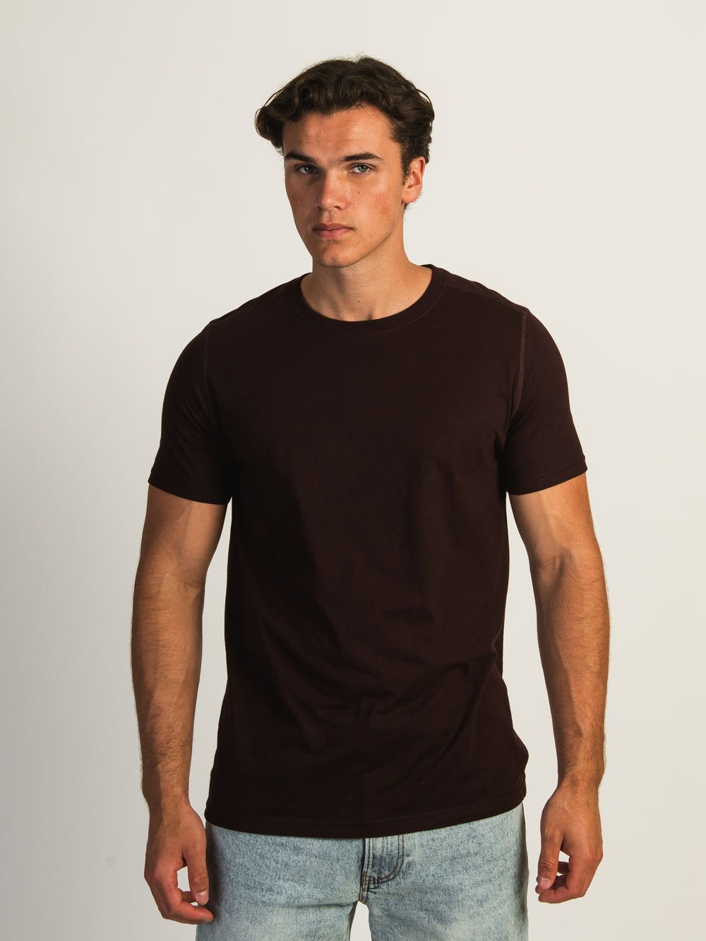 T-SHIRT VICTOR RAS DU COU - PLUM