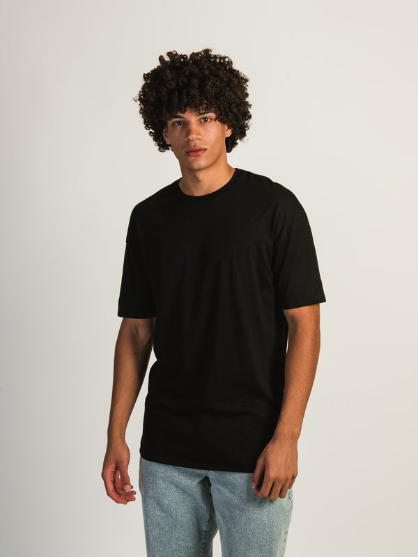 LONG FIT TEE - BLACK