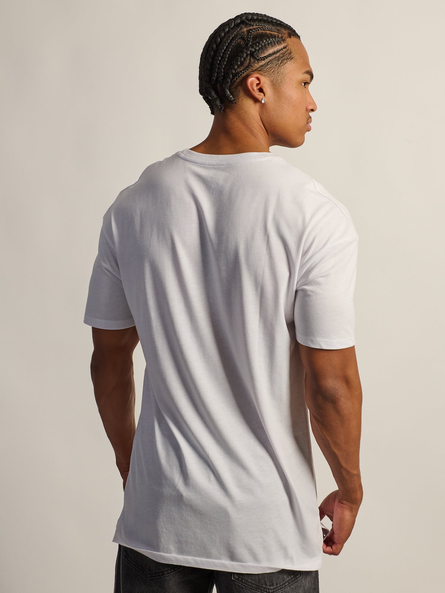 LONG FIT TEE - WHITE