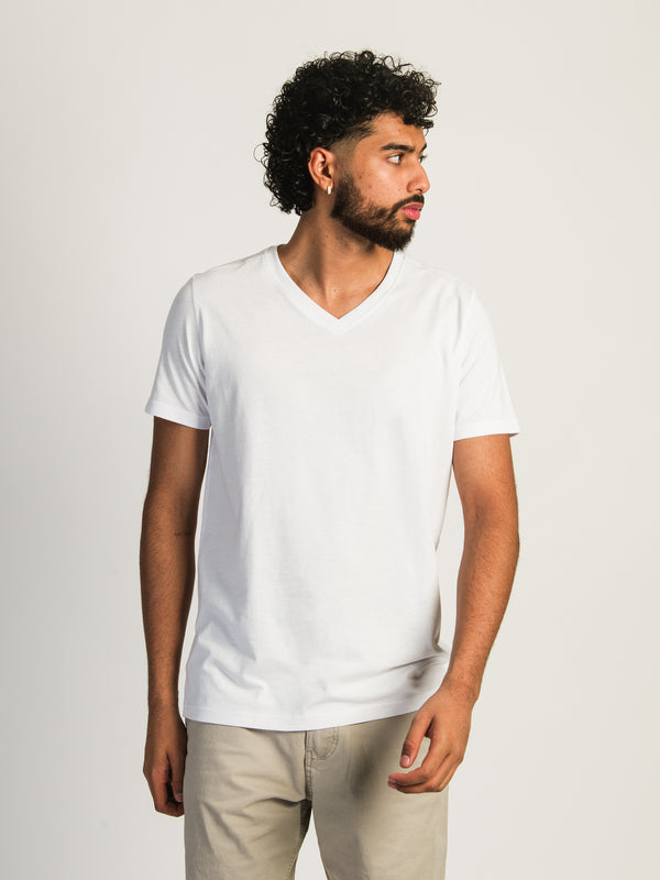 VICTOR V-NECK TEE - WHITE