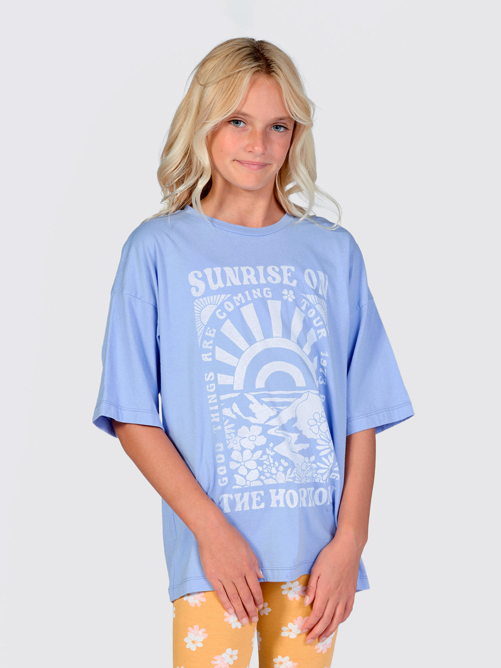 KIDS BILLABONG YOUTH GIRLS SUNRISE HORIZON T-SHIRT  - CLEARANCE