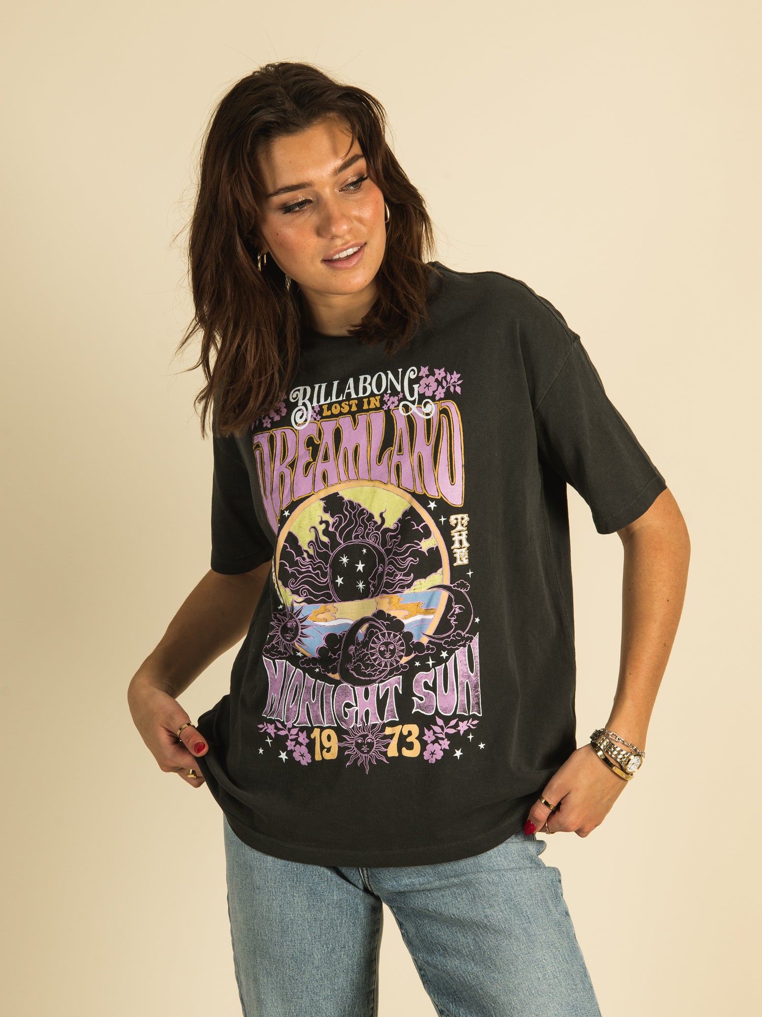 BILLABONG DREAMLAND SHORT SLEEVE BOYFRIEND TEE - CLEARANCE