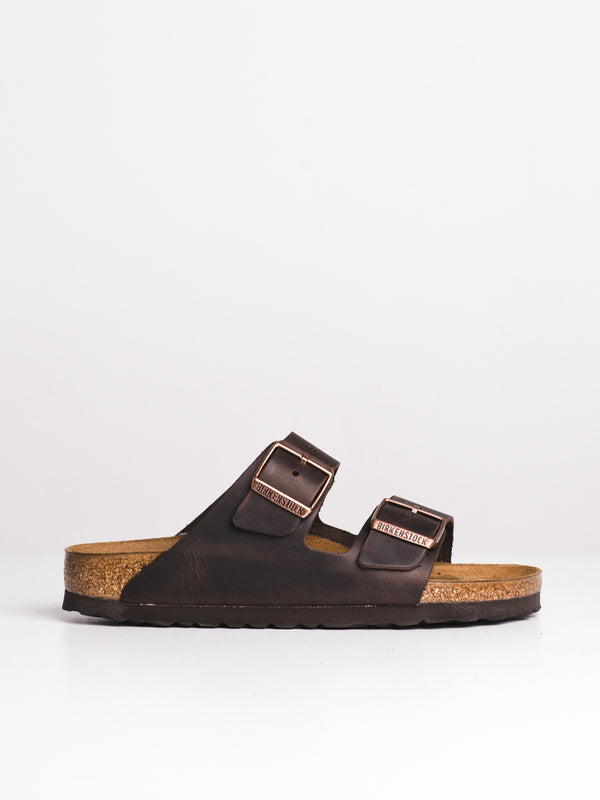 WOMENS BIRKENSTOCK ARIZONA HAVANA OILED LEATHER SANDALS - HABANA