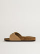 BIRKENSTOCK WOMENS BIRKENSTOCK MADRID BIG BUCKLE NUBUCK SANDAL - SAND - Boathouse