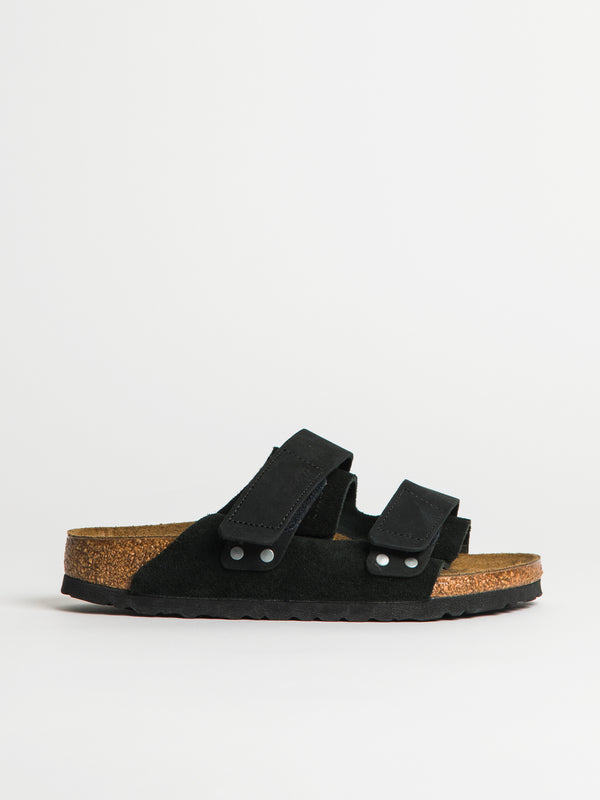 WOMENS BIRKENSTOCK UJI SUEDE NUBUCK SANDALS - MEDIUM/NARROW - BLACK