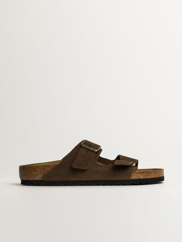 MENS BIRKENSTOCK ARIZONA CORD SUEDE - REGULAR - DARK TEA