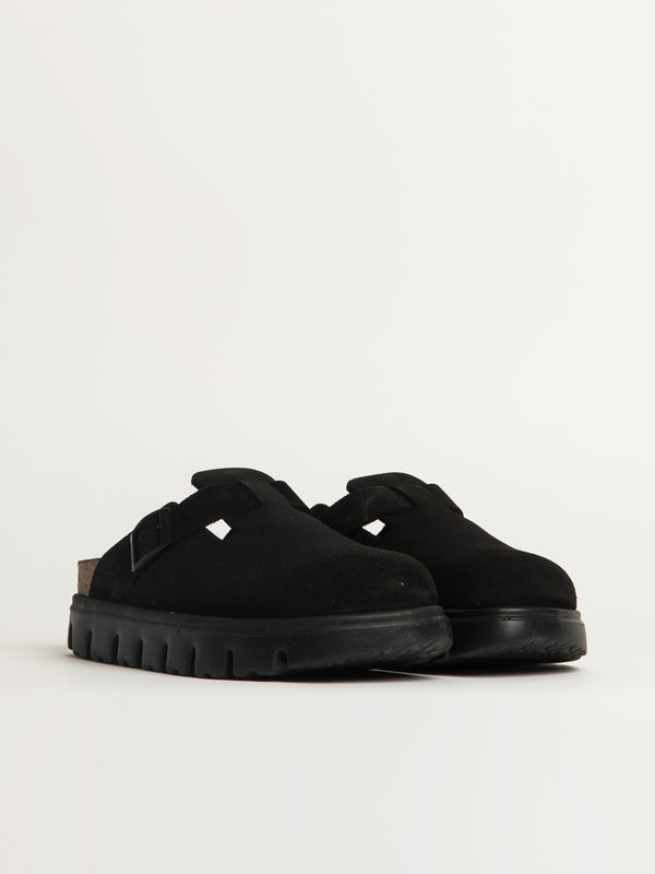 WOMENS BIRKENSTOCK BOSTON CHUNKY SUEDE - BLACK