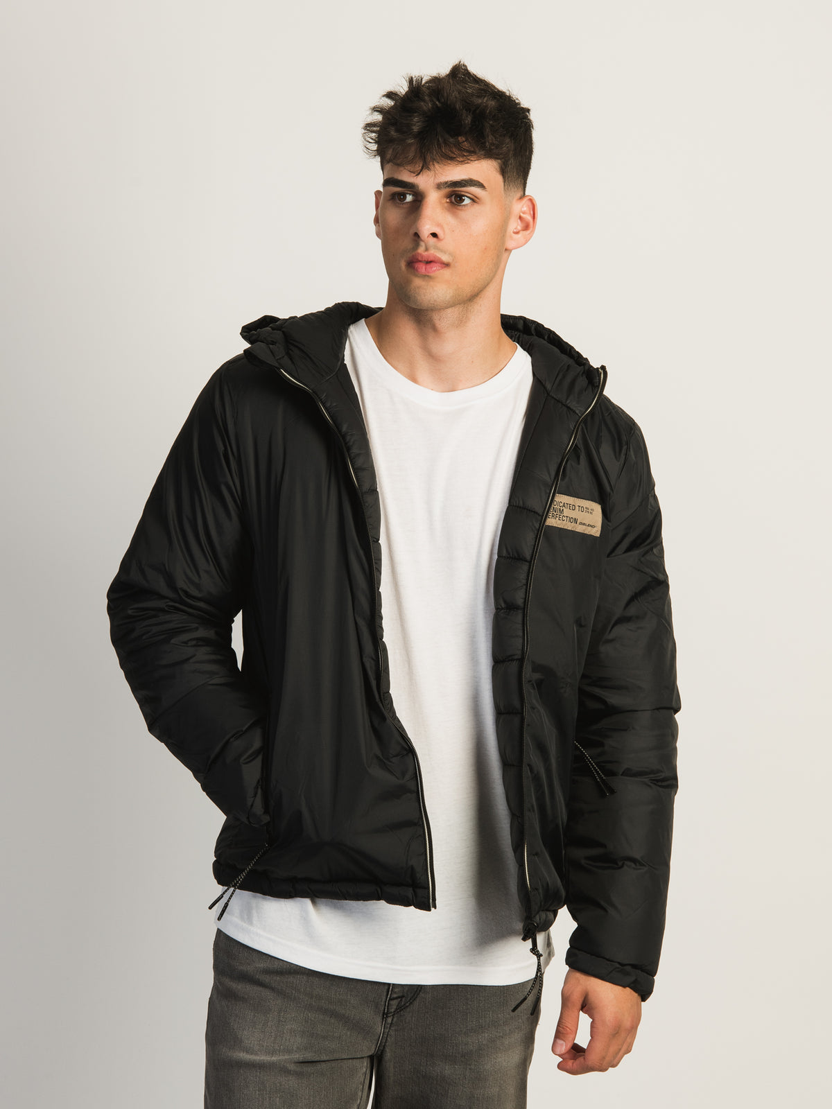 BLEND PUFFER REVERSE JACKET BLACK
