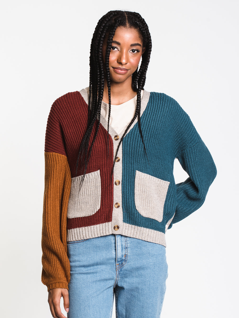 WOMENS WITHOUT YOU CARDIGAN - MULTI - CLEARANCE