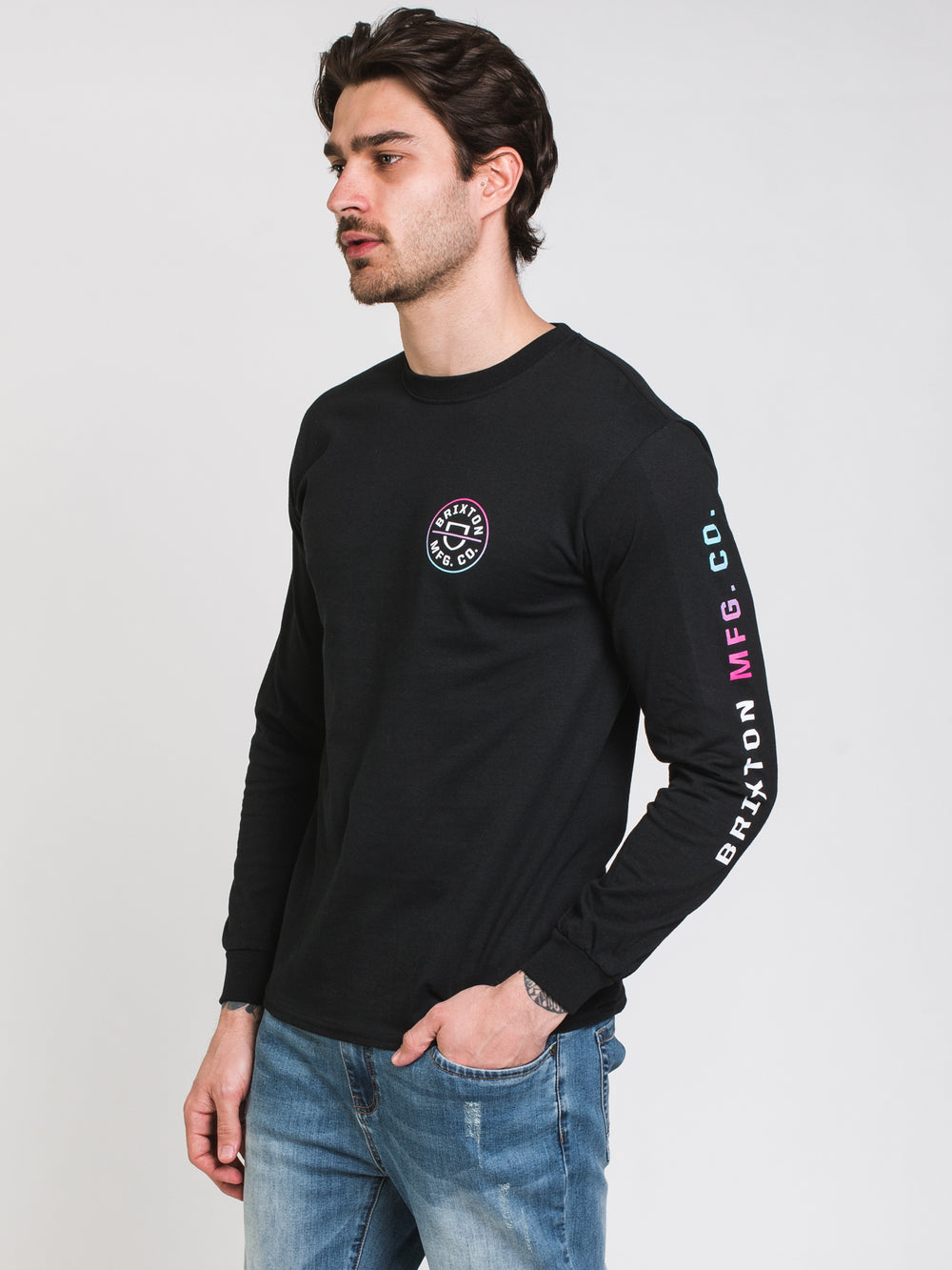 BRIXTON CREST LONG SLEEVE TEE  - CLEARANCE