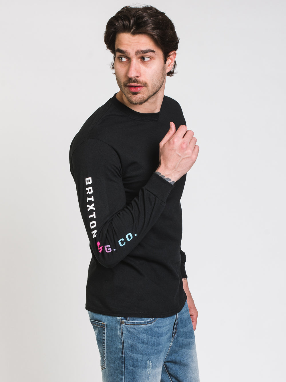 BRIXTON CREST LONG SLEEVE TEE  - CLEARANCE