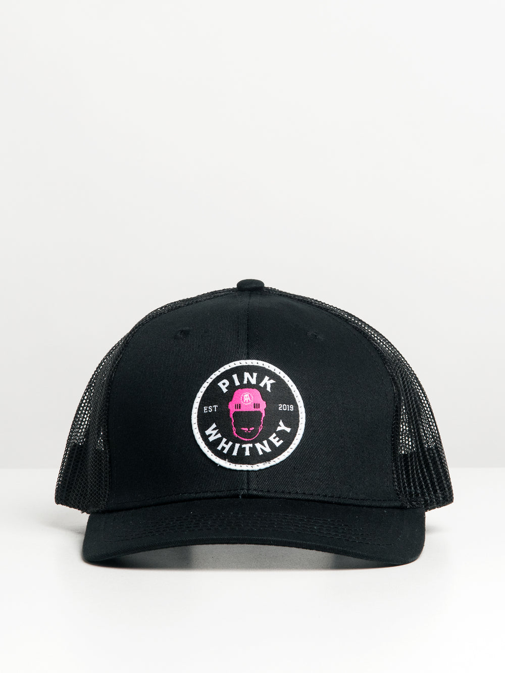 BARSTOOL SPORTS PINK WHITNEY PATCH TRUCKER HAT