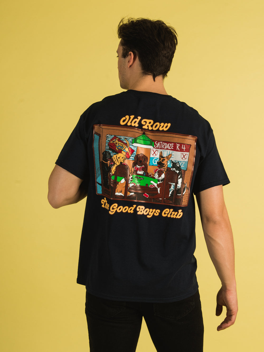 OLD ROW POKER DOGS POCKET T-SHIRT - CLEARANCE