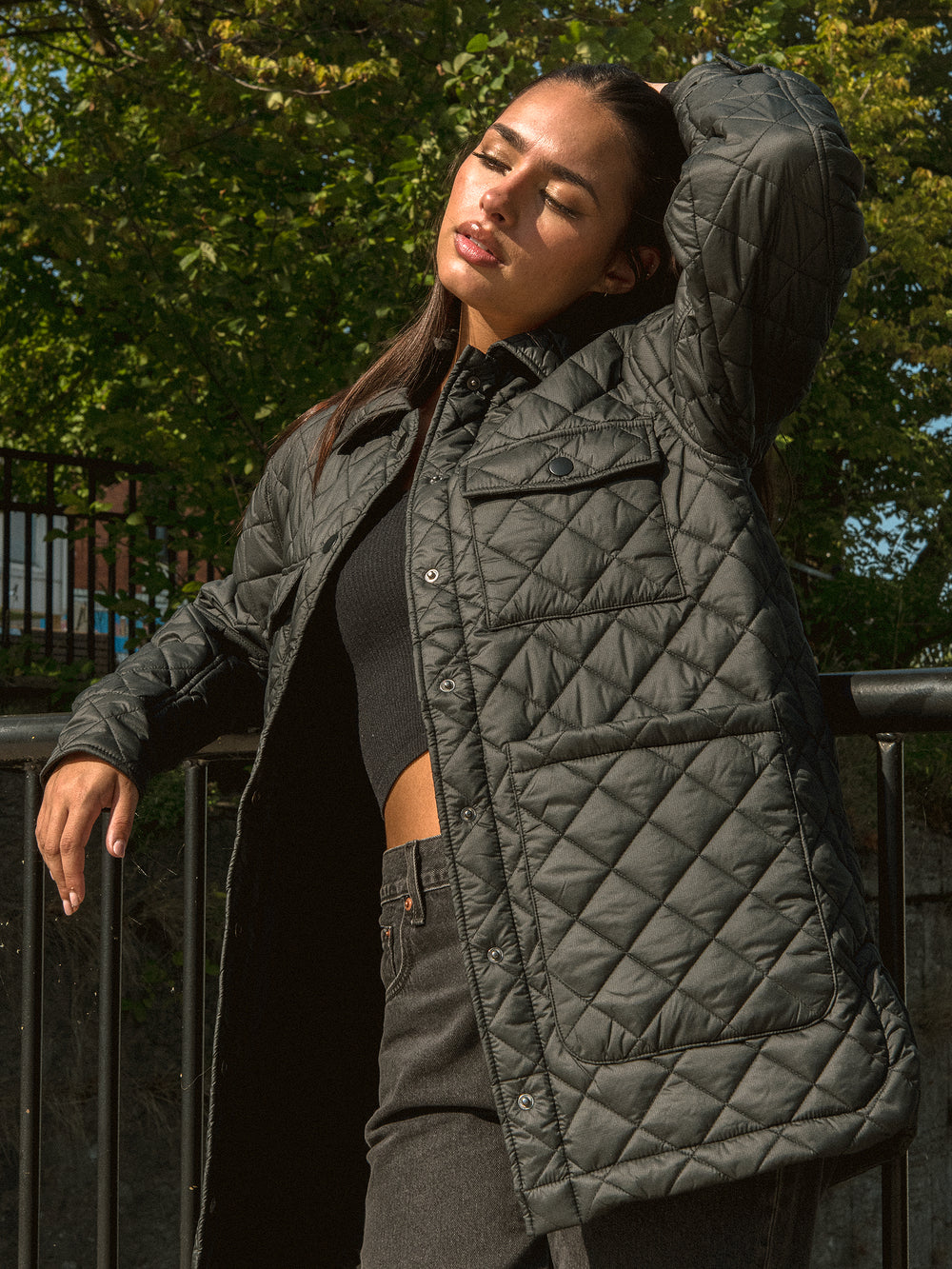 Quilted Coat Manteau Super Puff Aritzia TNA Super Puff Mid Jacket