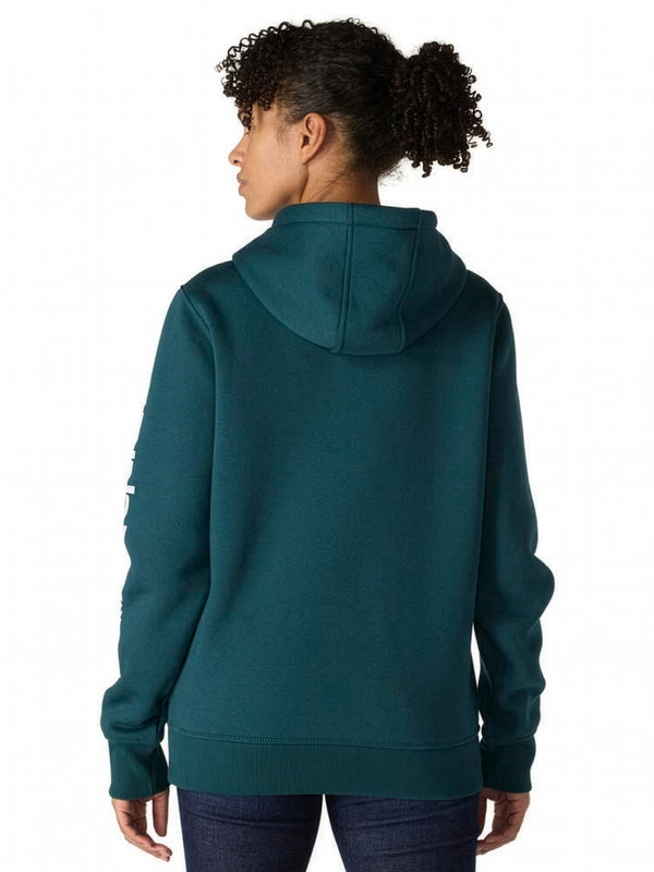 CARHARTT LOGO SLEEVE PULL OVER HOODIE - GREENSTONE