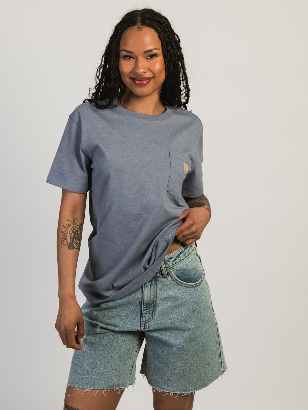 CARHARTT WORKWEAR POCKET T-SHIRT - WISTERIA