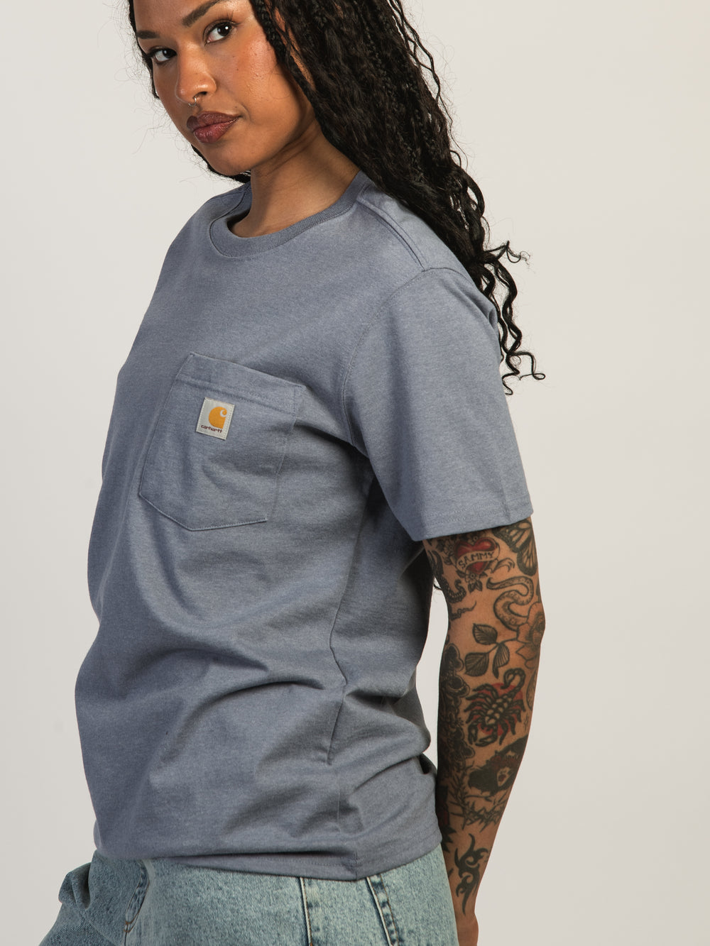 CARHARTT WORKWEAR POCKET T-SHIRT - WISTERIA