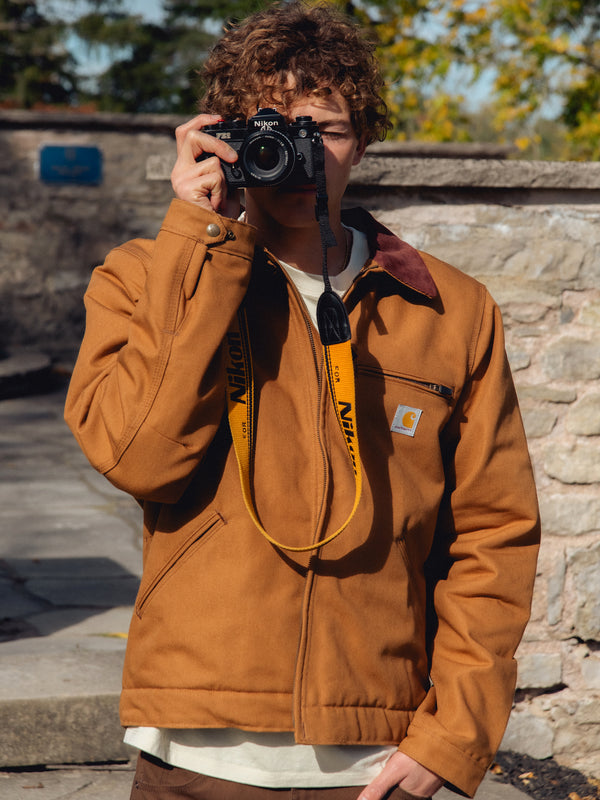 CARHARTT RELAXED FIT LINED DETRIOT JACKET - BROWN