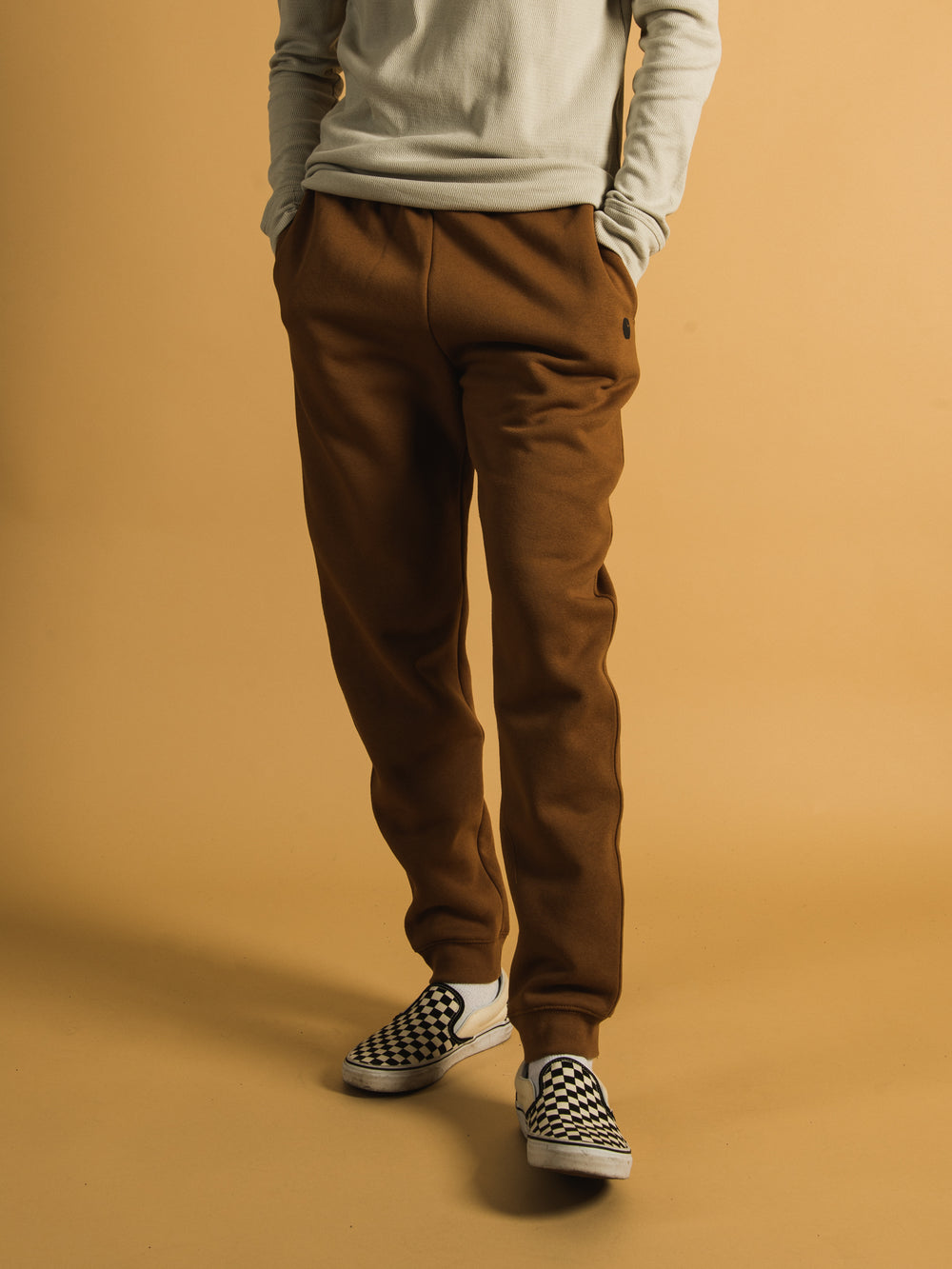 COTTON RELAXED RIBBED JOGGER PANTS