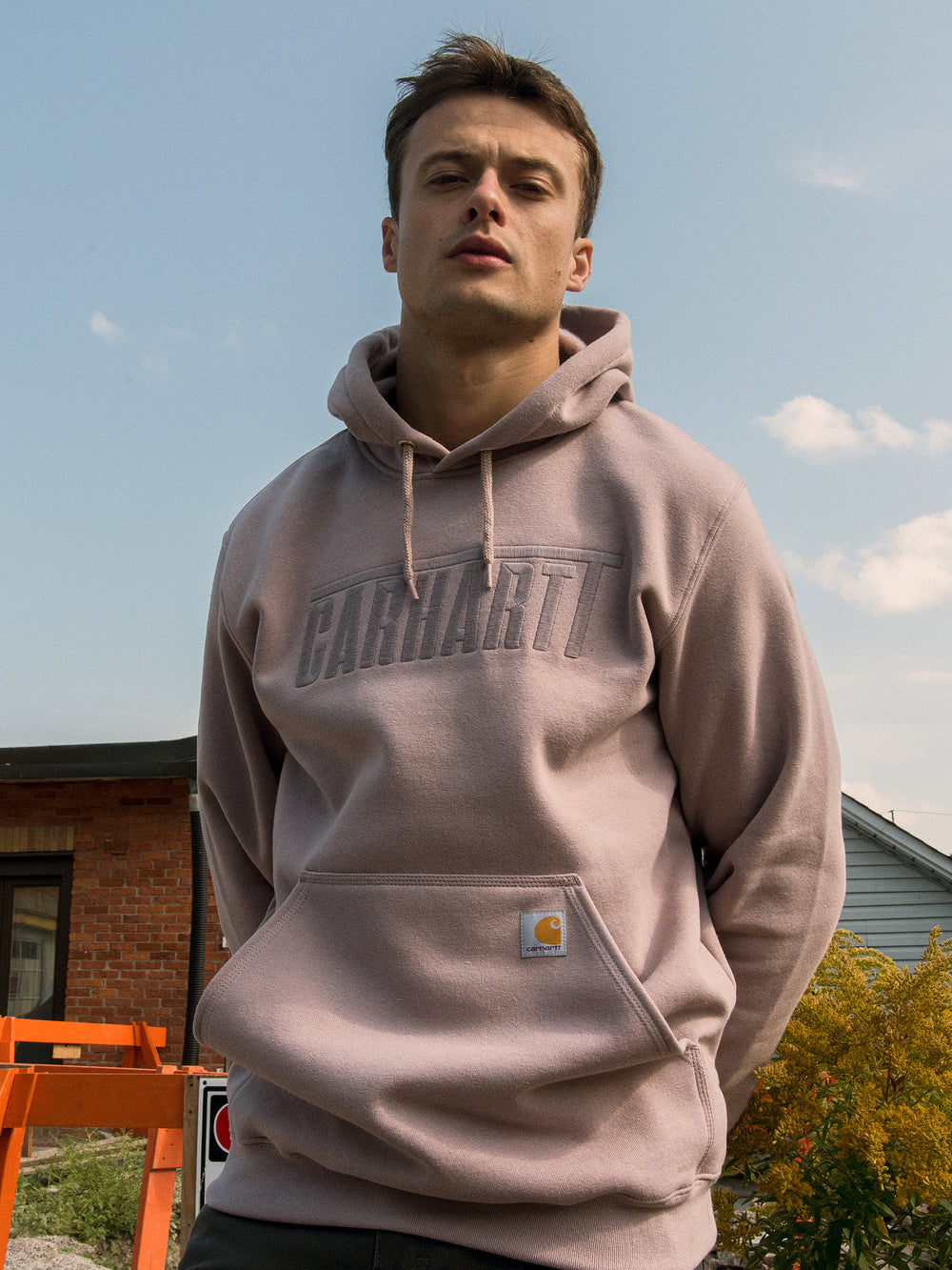 CARHARTT LOOSE FIT EMBROIDERED LOGO HOODIE