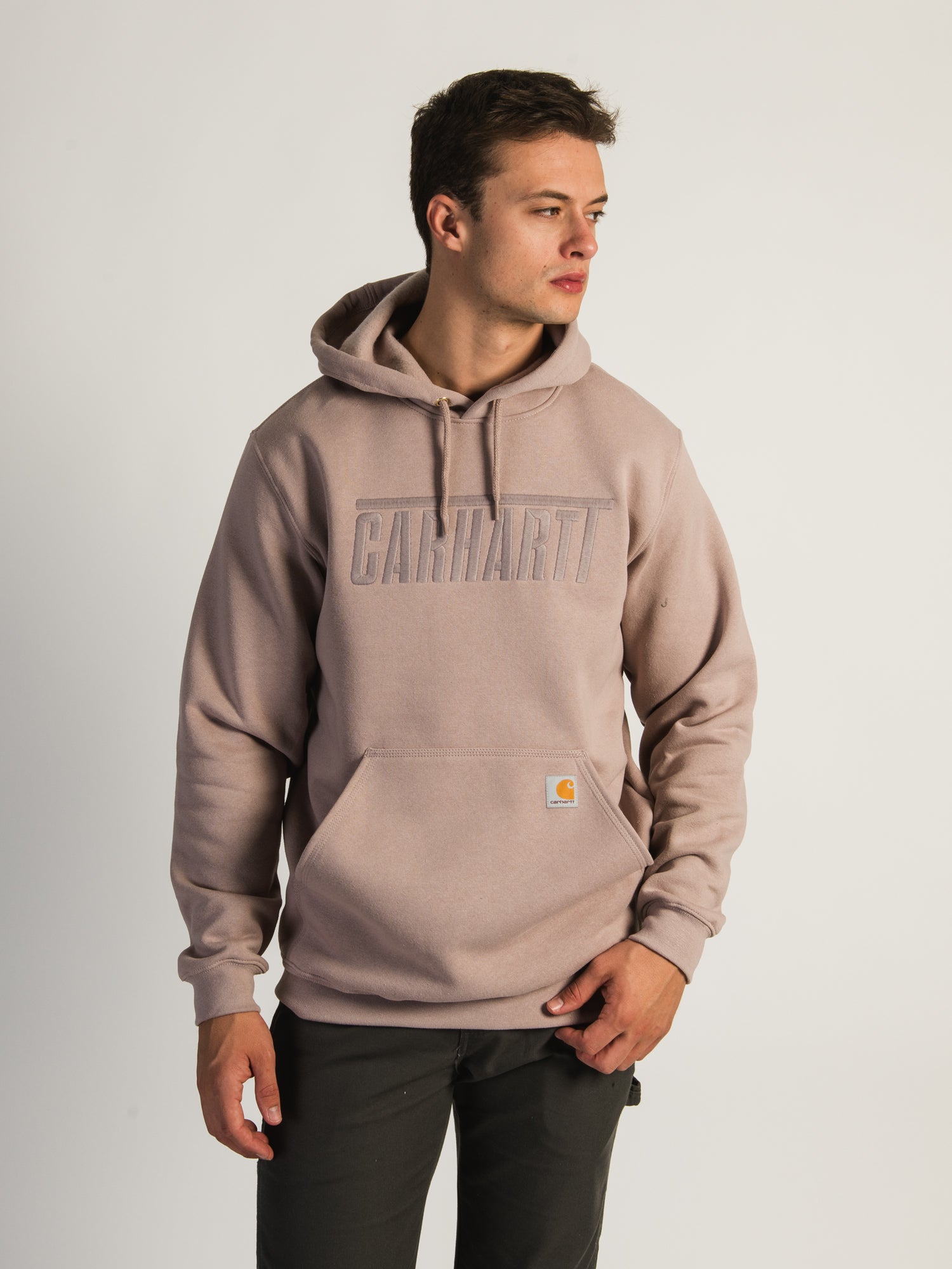 Stitched logo clearance hoodie