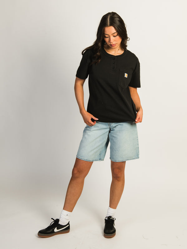 CARHARTT HENLEY T-SHIRT - NOIR